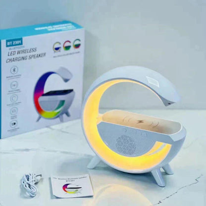 G SHAPED RGB LIGHT TABLE LAMP WITH WIRELESS CHARGER