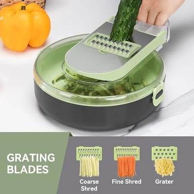 9in1 Vegetable Slicer, Multifunctional Fruit Slicer, Manual Food Grater, Vegetable Grater, Cutter With Container