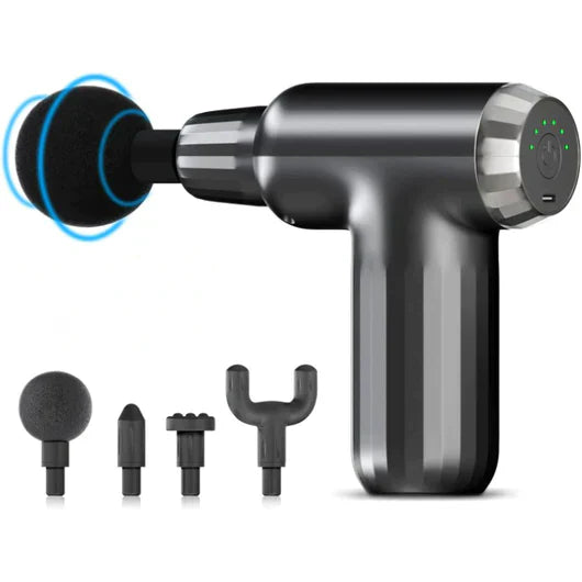 MUSCLE MASSAGE GUN WITH 4 HEADS