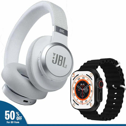 JBL JB55 Headphones + Ultra 8 Watch Combo