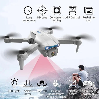 E99 Pro Drone Camera with Dual 720p Cameras Foldable Design