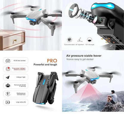 E99 Pro Drone Camera with Dual 720p Cameras Foldable Design