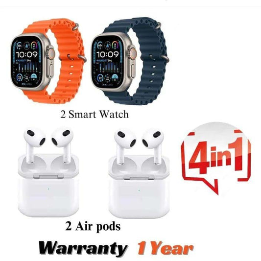 2 ULTRA SMART WATCHES & 2 AIRPODS